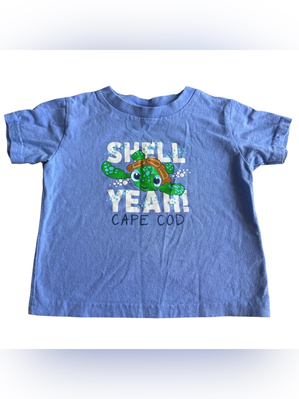 Kids Blue 'Shell Yeah!' Sea Turtle Graphic Tee - Cape Cod